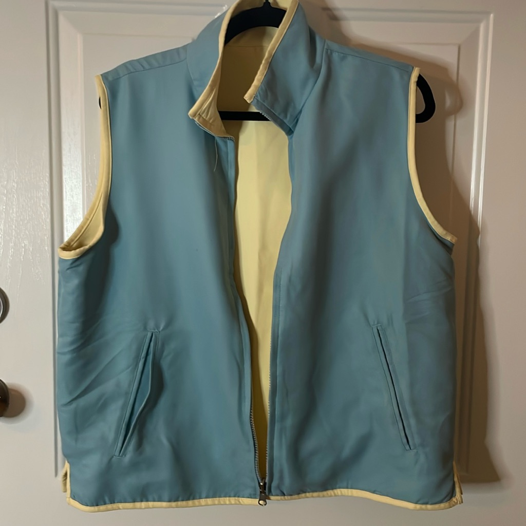 Nwot Fairway Outfitters Polyester Reversible Full Zip Vest Jacket Size L